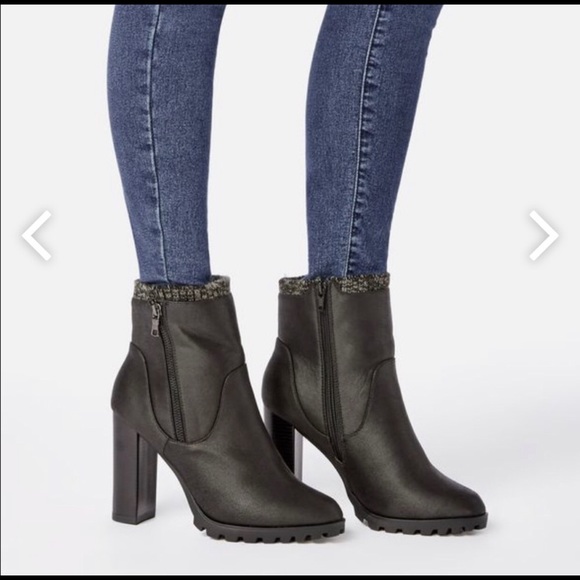 JustFab Carolina Sweater Cuff Bootie Size 11 - Picture 3 of 6